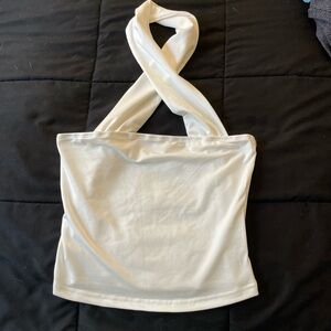 White Halter Top